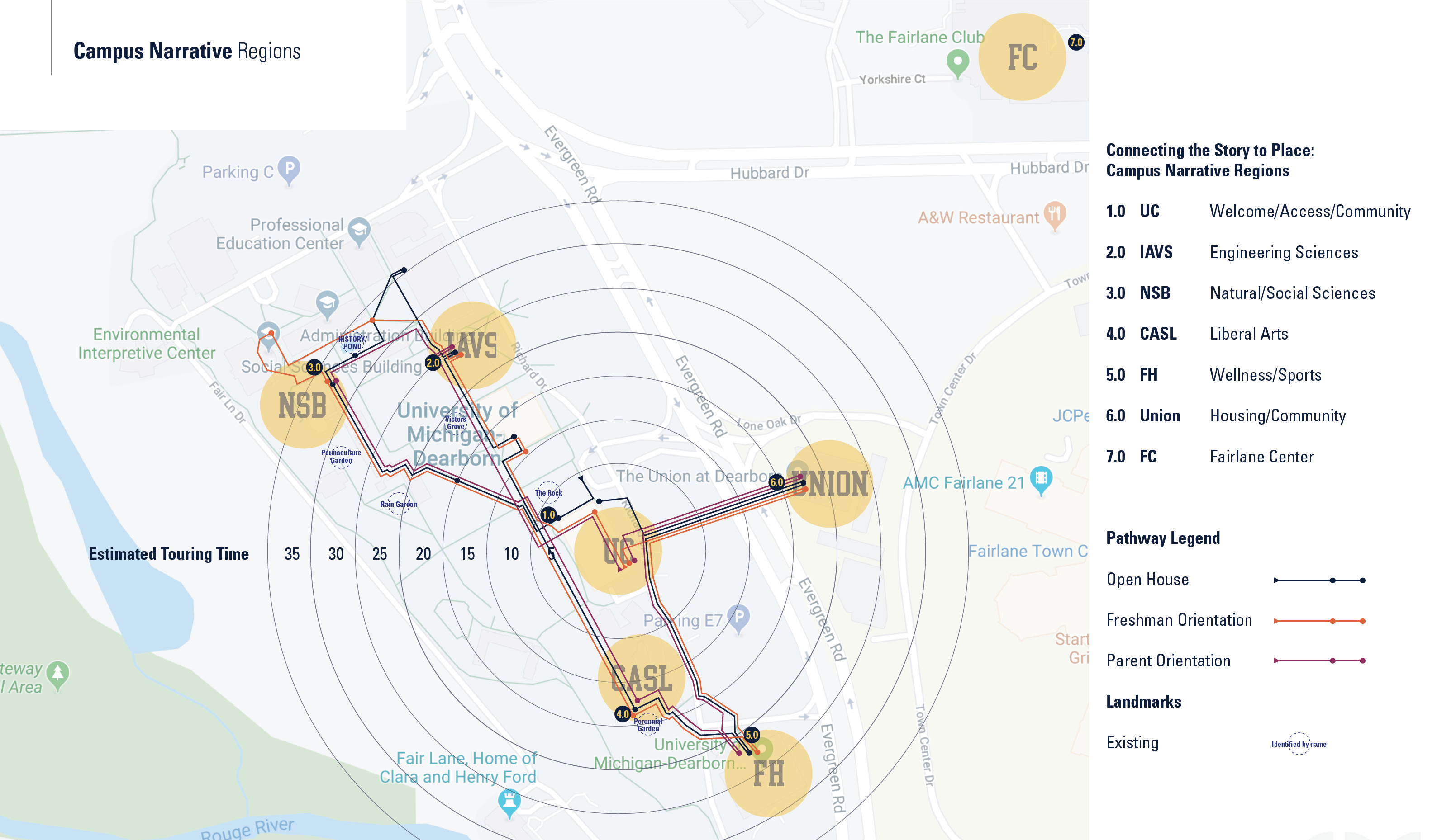 Forcade Branded Campus University Signage Location Plan